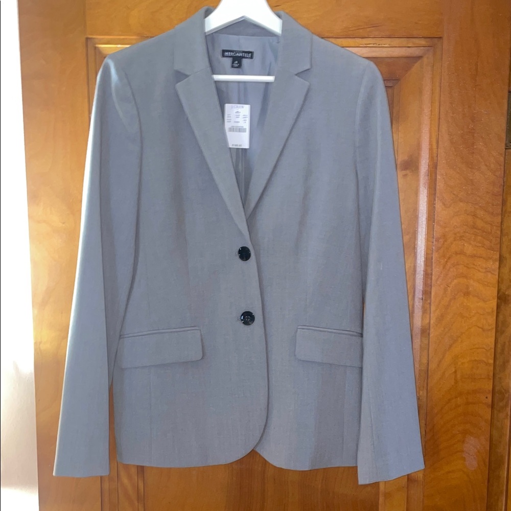 NWT JCREW FACTORY Classic work blazer; Sz 6; heather graphite; style J4477